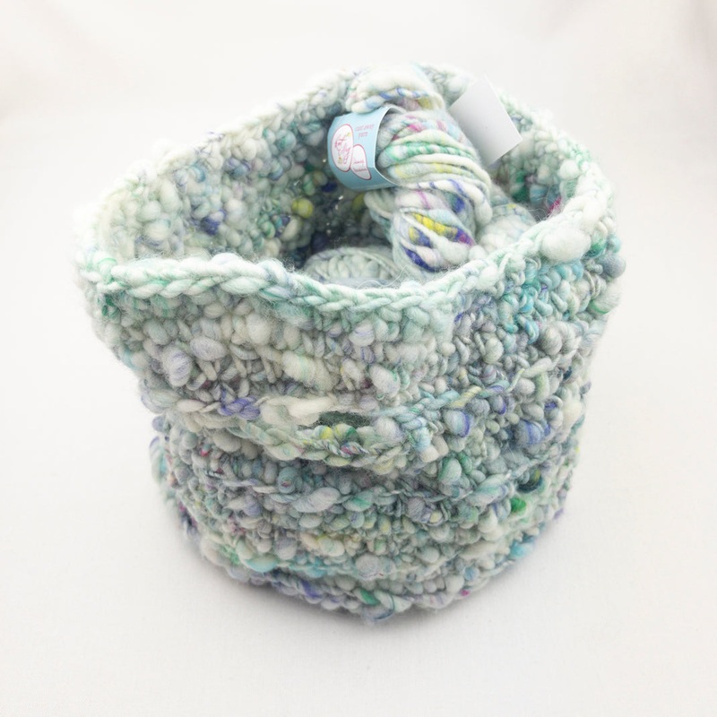 Table Top Crochet Stash Basket Kit | Knit Collage Cast Away and Crochet Pattern (#286)