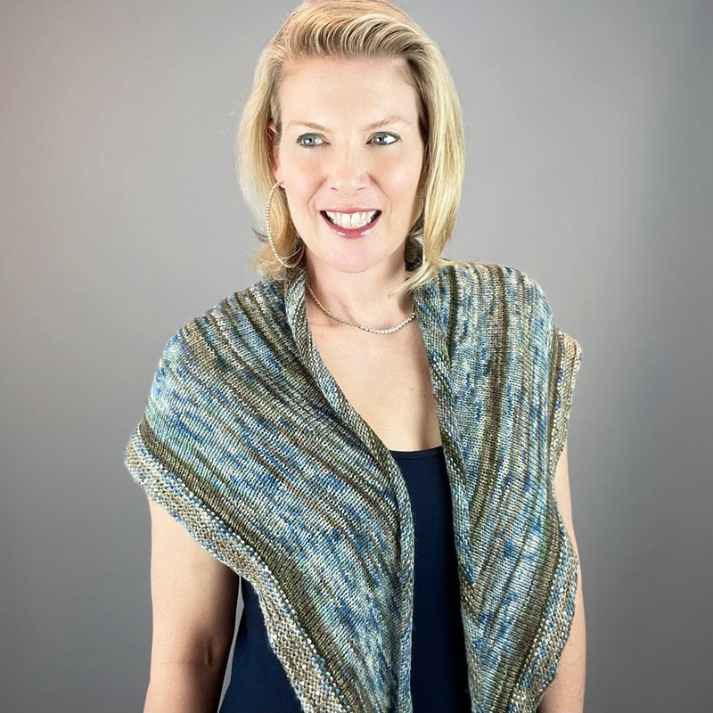 Tidepools Shawlette Knitting Kit | Artyarns Ensemble, Merino Cloud, & Knitting Pattern (#414)