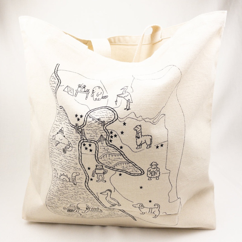 Bay Area Yarn Crawl Tote Bags|Natural|Full Color