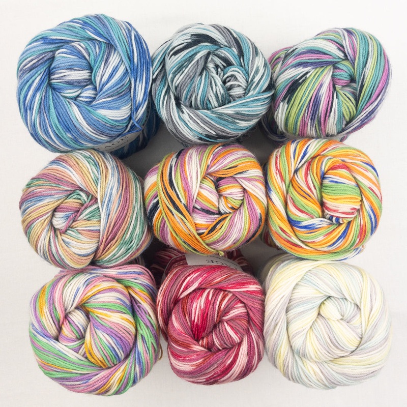 Cascade Heritage Prints|101 – Grey Kitten|102 – Storm Cloud|105 – Sandstorm|111 – Aqua|124 – Rink Side|125 – Lisa|126 – Prism|127 – Campy|136 – Spring|141 – Philly|142 – Blues|143 – Pastel|144 – Pressed Flowers|146 – Punk|147 – Eighties|149 – Reds|151 – C