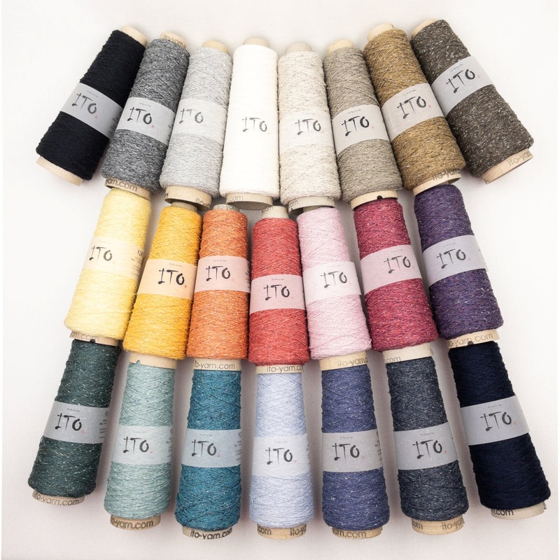 Ito Kinu Silk|Cherry Blossom|Hydrangea|Chili Pepper|Cayenne Red|Persimmon|Vanilla|String|Pool Green|Aqua|Capri Blue|Salvia Blue|Blueberry|Mix Navy|Dark Navy|Violet|White|Angora|Caravan|Dark Brown|Snow Gray|Gray|Black