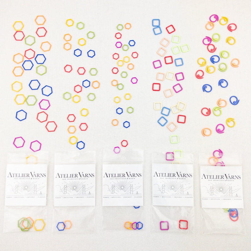 Atelier Rainbow Stitch Markers | 30 Piece Set