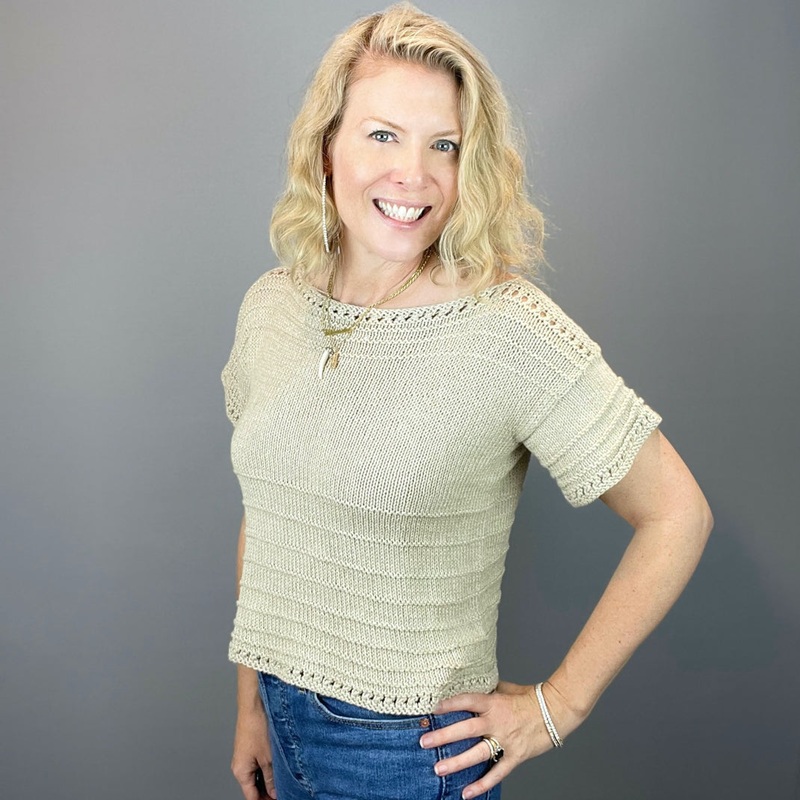 Feldspar Tee Knitting Kit | Cascade Ultra Pima Cotton