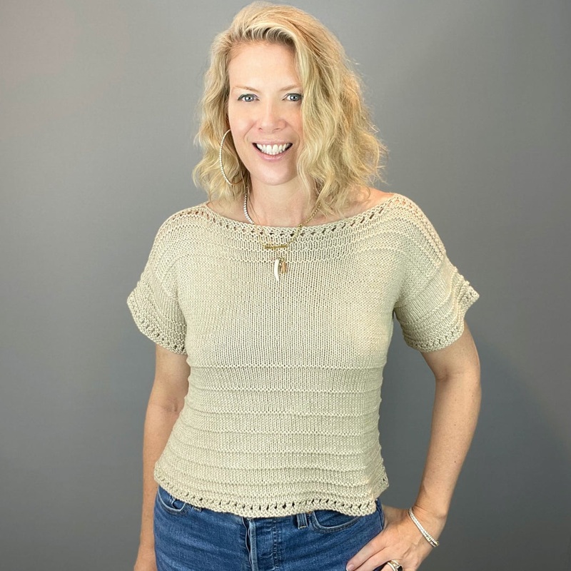 Feldspar Tee Knitting Kit | Cascade Ultra Pima Cotton