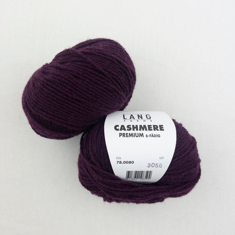 Lang Yarns Cashmere Premium|246 – Lavender|80 – Merlot|65 – Magenta|180 – Dark Orchid|48 – Light Orchid|119 – Light Pink|28 – Coral|60 – Bright Red|64 – Dark Red|115 – Rust|111 – Mustard|93 – Sage|218 – Forest|172 – Sea Glass|73 -Emerald|588 – Dark Teal|2