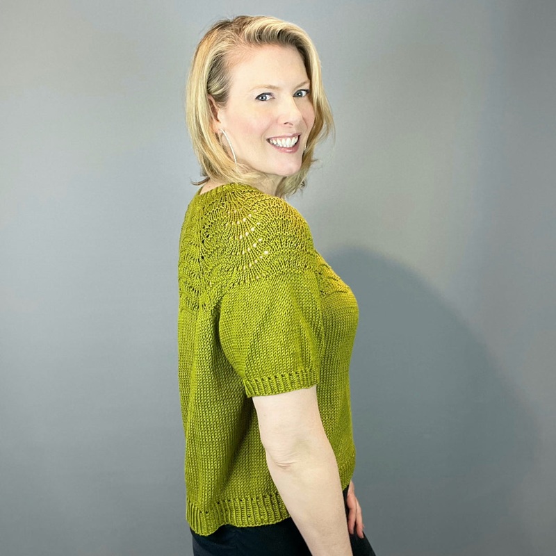 Peacock Tee Knitting Kit | Cascade Ultra Pima Cotton