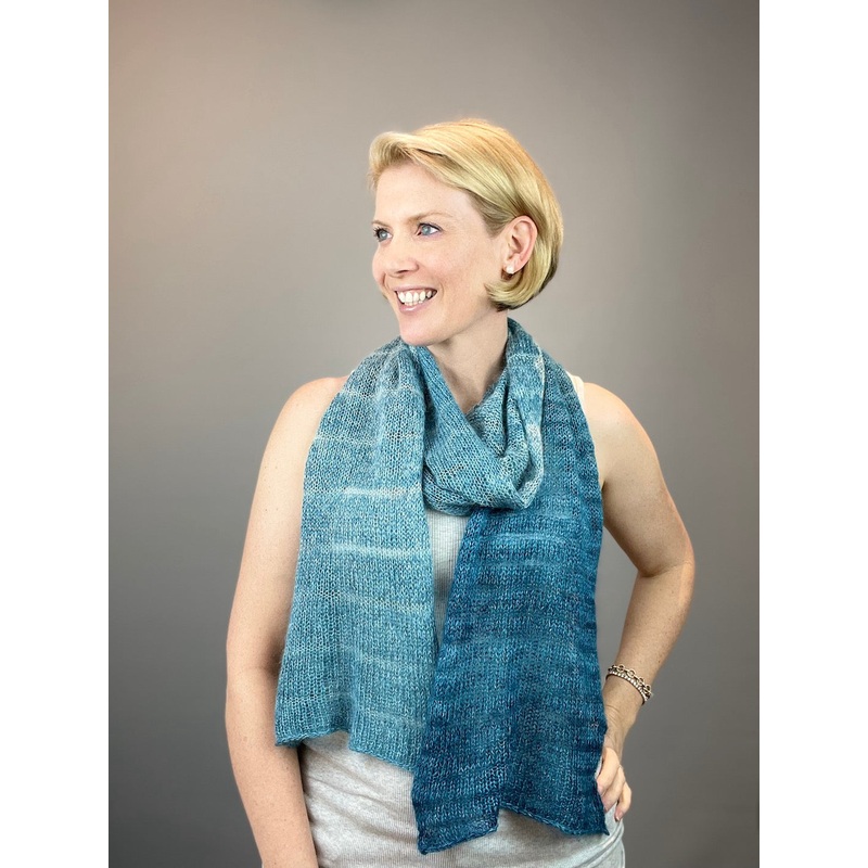 Shibui Spectrum Scarf Knitting Kit | Ito Kinu, Artyarns Mohair Ombre & Knitting Pattern