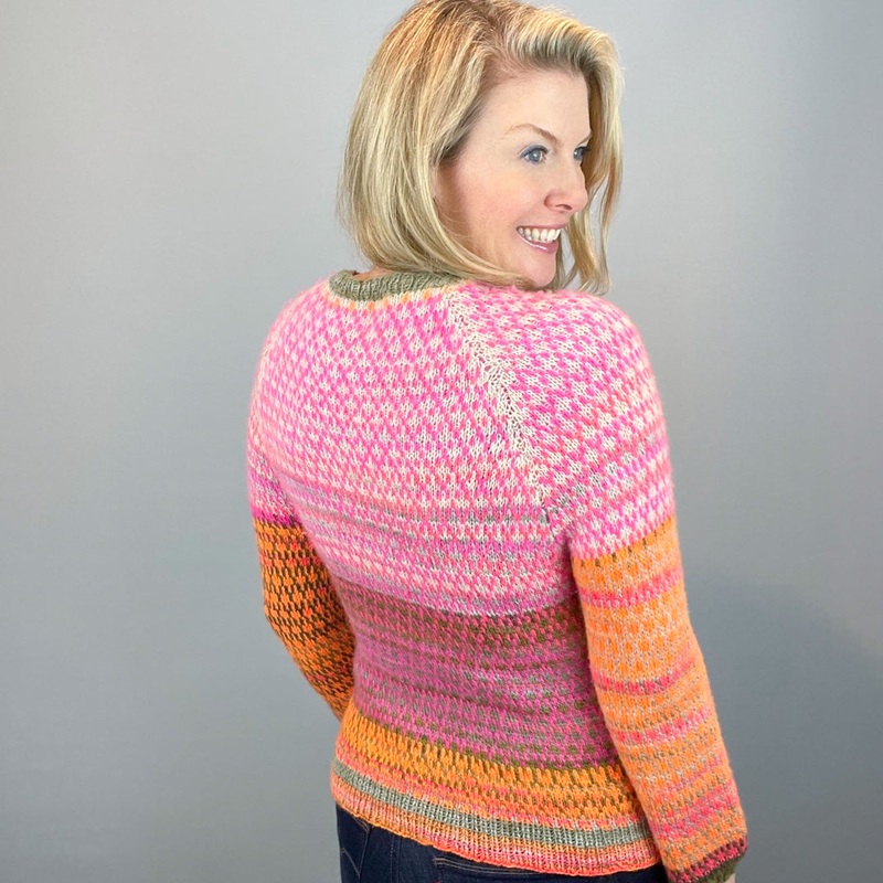 V-Neck Stranded Top Knitting Kit | Artyarns Cashmere Ombr