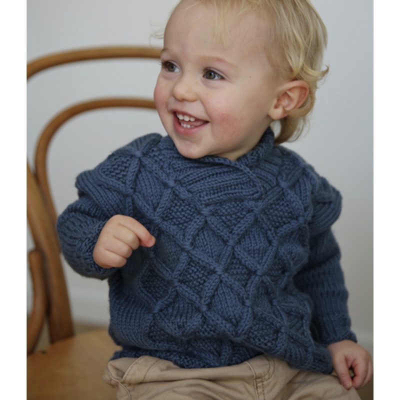 Bigglesby Baby Sweater Knitting Kit | Ella Rae Cashmereno Aran & Knitting Pattern