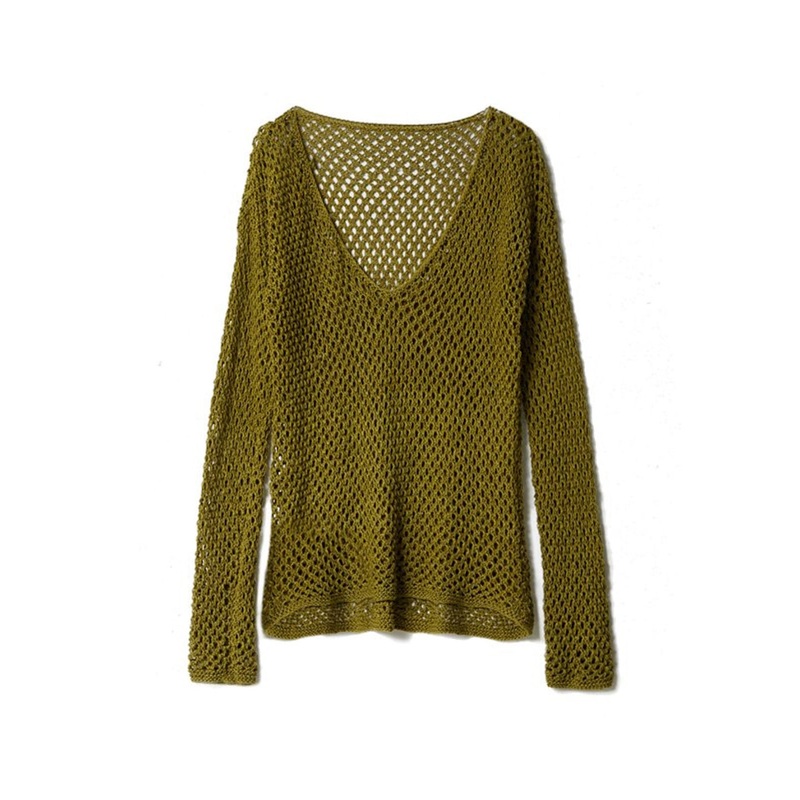 Lattice Pullover Knitting Kit | Lana Grossa Solo Lino & Knitting Pattern (13-65)