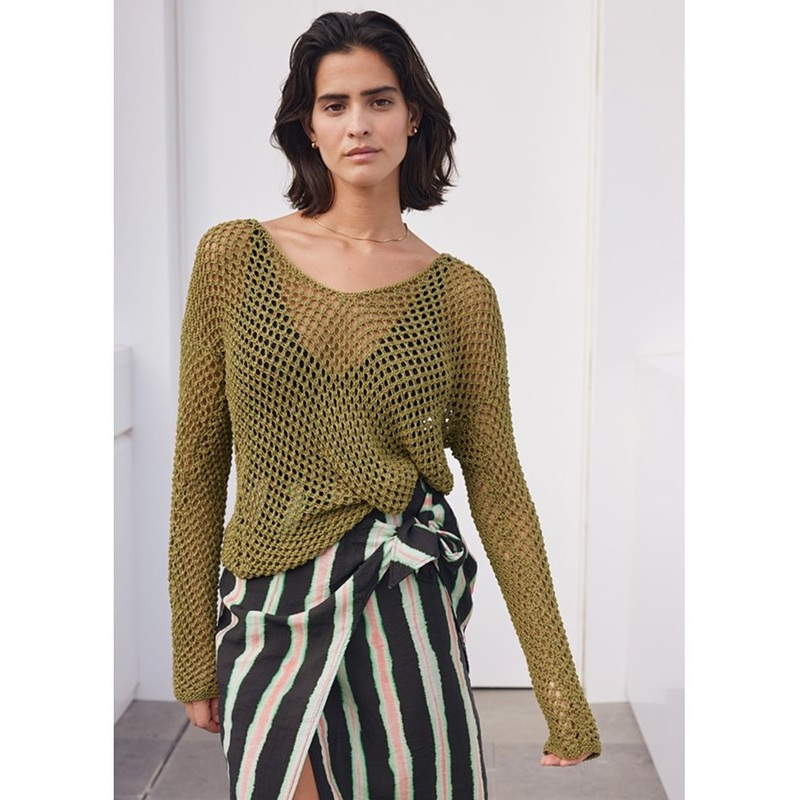 Lattice Pullover Knitting Kit | Lana Grossa Solo Lino & Knitting Pattern (13-65)