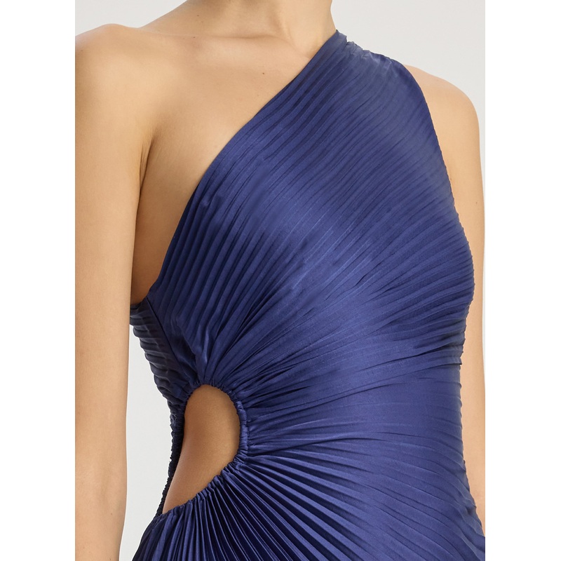 Delfina Satin Pleated Dress|Riviera|00|0|2|4|6|8|10|12|14