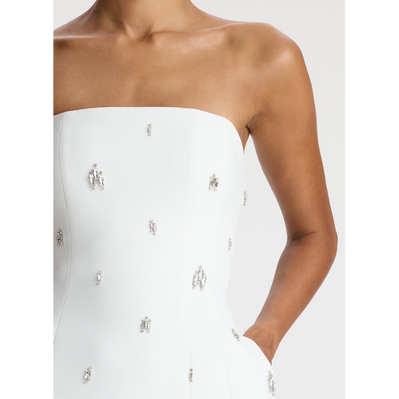 Elsie Strapless Embellished Mini Dress