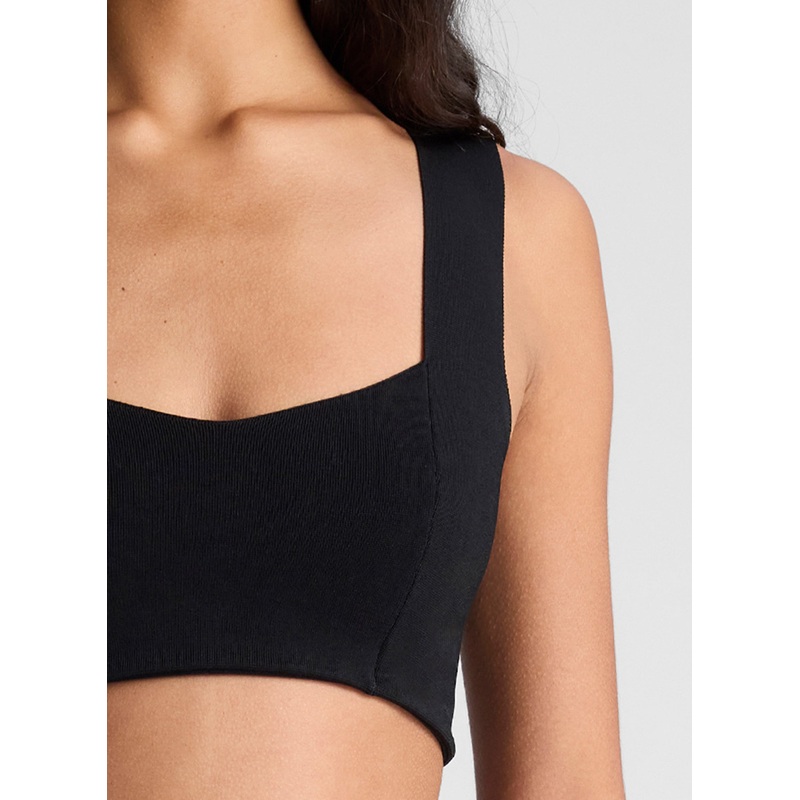 Jordana Compact Knit Bra|Black|XS|S|M|L|XL