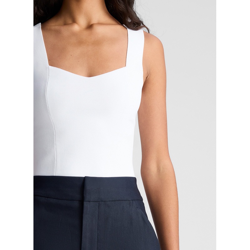 Jordana Compact Knit Top|White|XS|S|M|L|XL