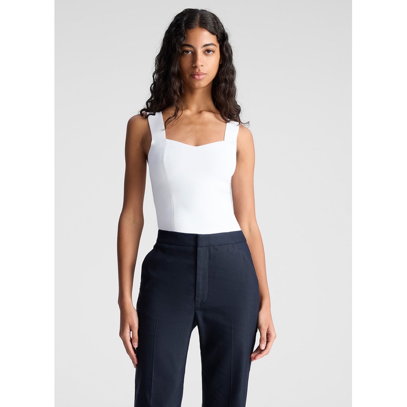 Jordana Compact Knit Top|White|XS|S|M|L|XL