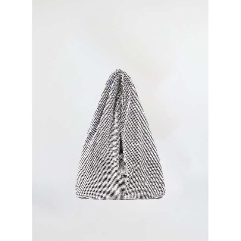 Paige Rhinestone Chain Mesh Bag