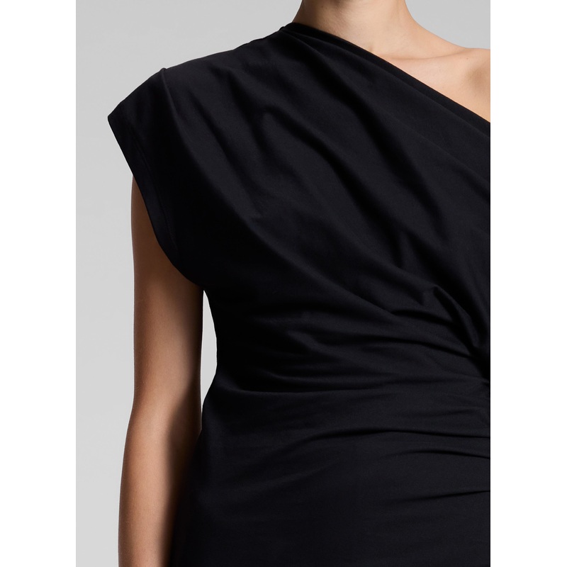 Alice Cotton One Shoulder Tee|Black|XS|S|M|L|XL