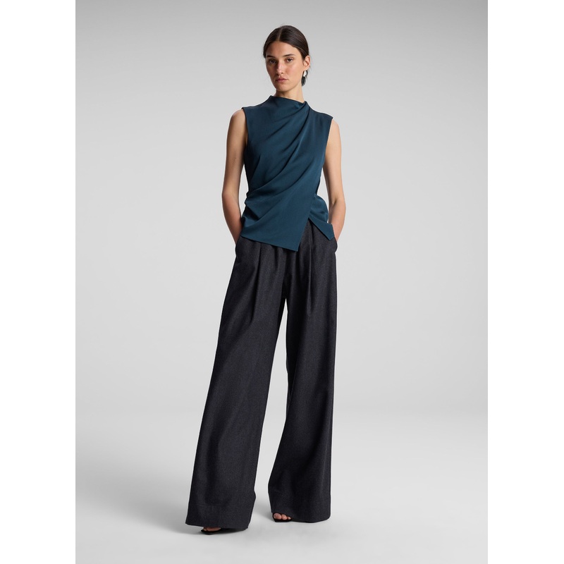 Amira Ruched Sleeveless Top|Malachite|00|0|2|4|6|8|10|12|14