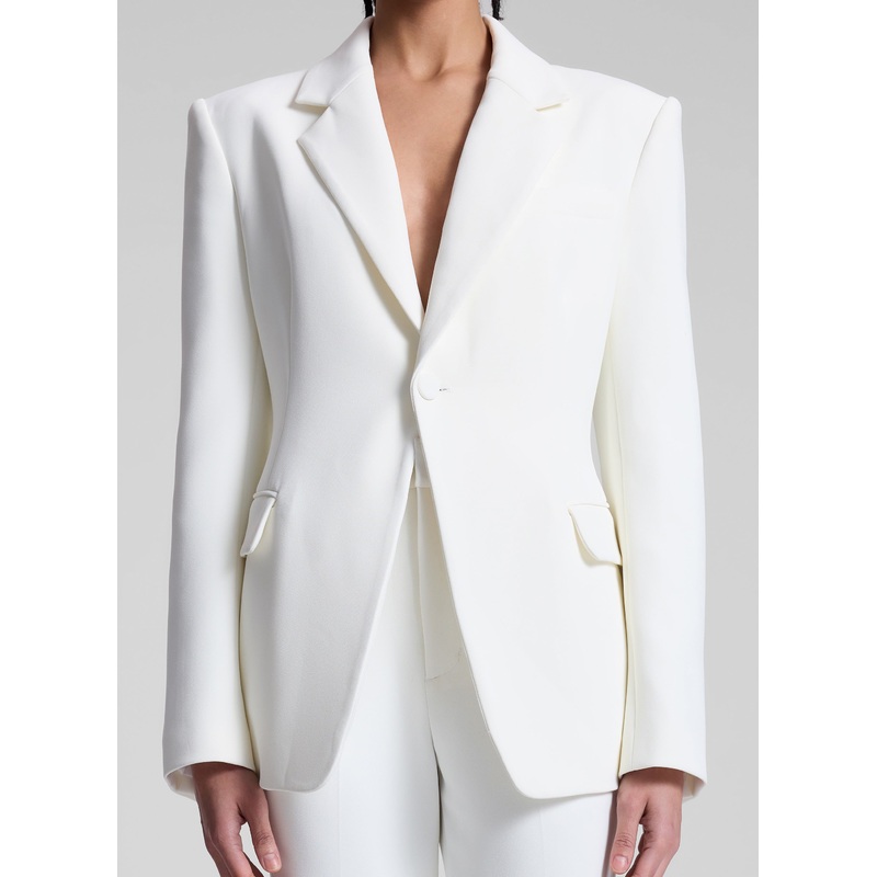 Elza Stretch Tailored Jacket|Off White|00|0|2|4|6|8|10|12|14