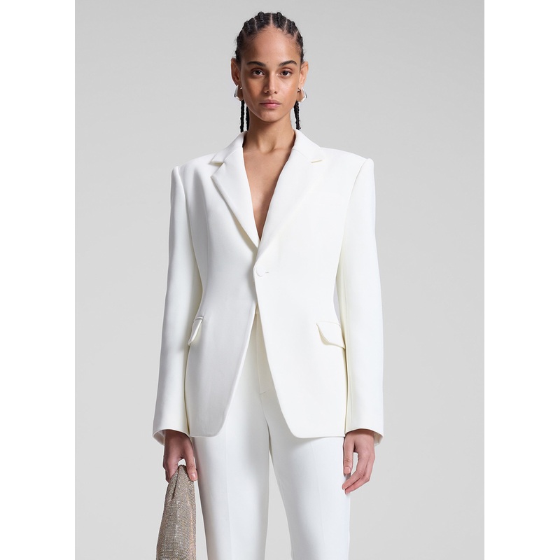 Elza Stretch Tailored Jacket|Off White|00|0|2|4|6|8|10|12|14