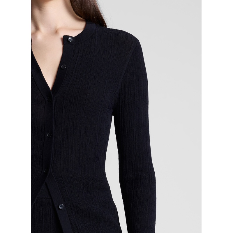 Fisher Fine Cotton Cardigan|Black|XS|S|M|L|XL