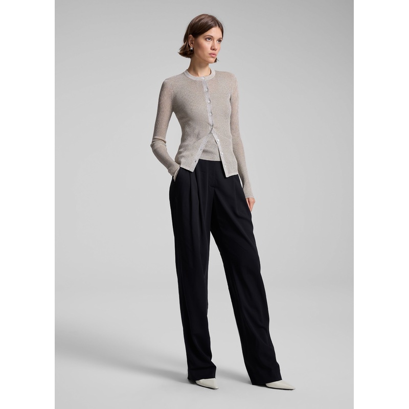 Fisher Fine Lurex Cardigan|Light Gold|XS|S|M|L|XL