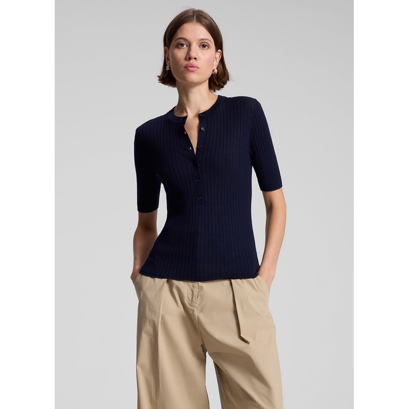 Fisher Fine Merino Top|Navy|XS|S|M|L|XL