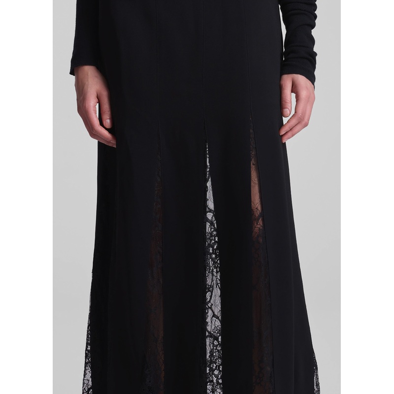 Mira Lace Midi Skirt|Black/Black|00|0|2|4|6|8|10|12|14