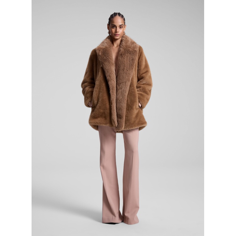 Nina Faux Fur Coat|Gobi Tan|XS|S|M|L|XL