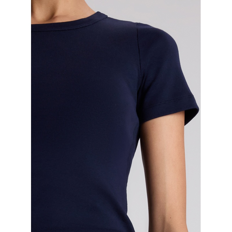 Paloma Cotton Rib Baby Tee|Maritime Navy|XS|S|M|L|XL