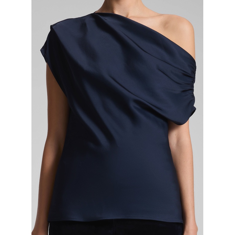 Poppy Satin Top|Dark Sapphire|00|0|2|4|6|8|10|12|14