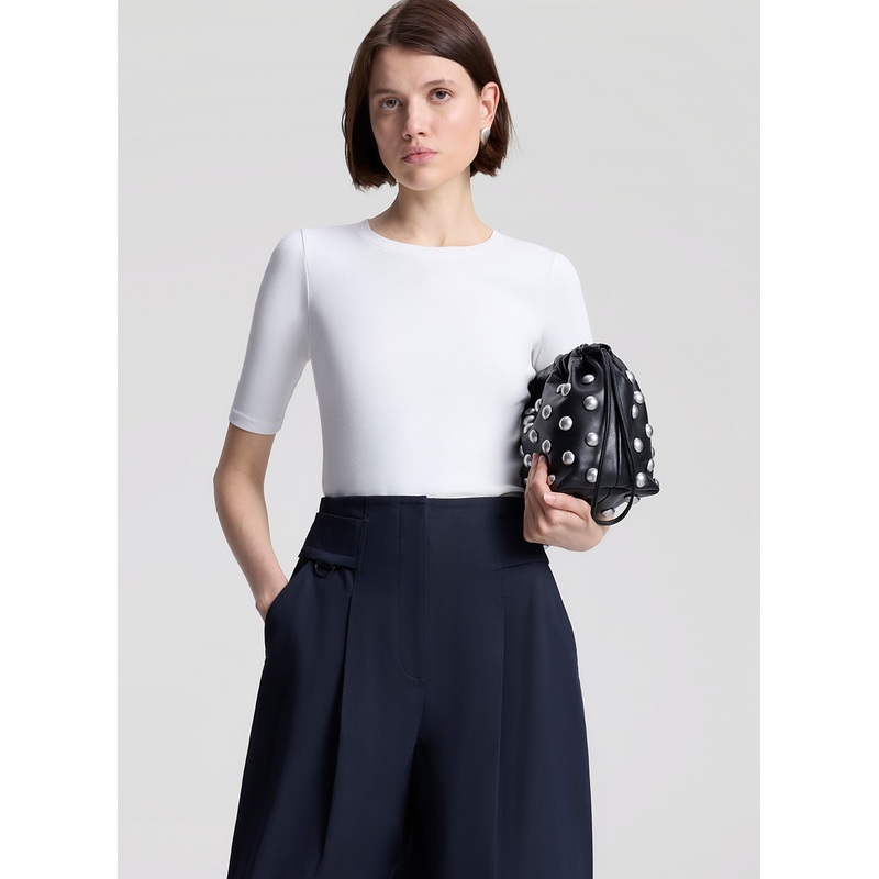 Rory Rib Tee|White|XS|S|M|L|XL