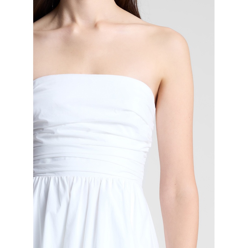 Tate Strapless Midi Dress|White|00|0|2|4|6|8|10|12|14