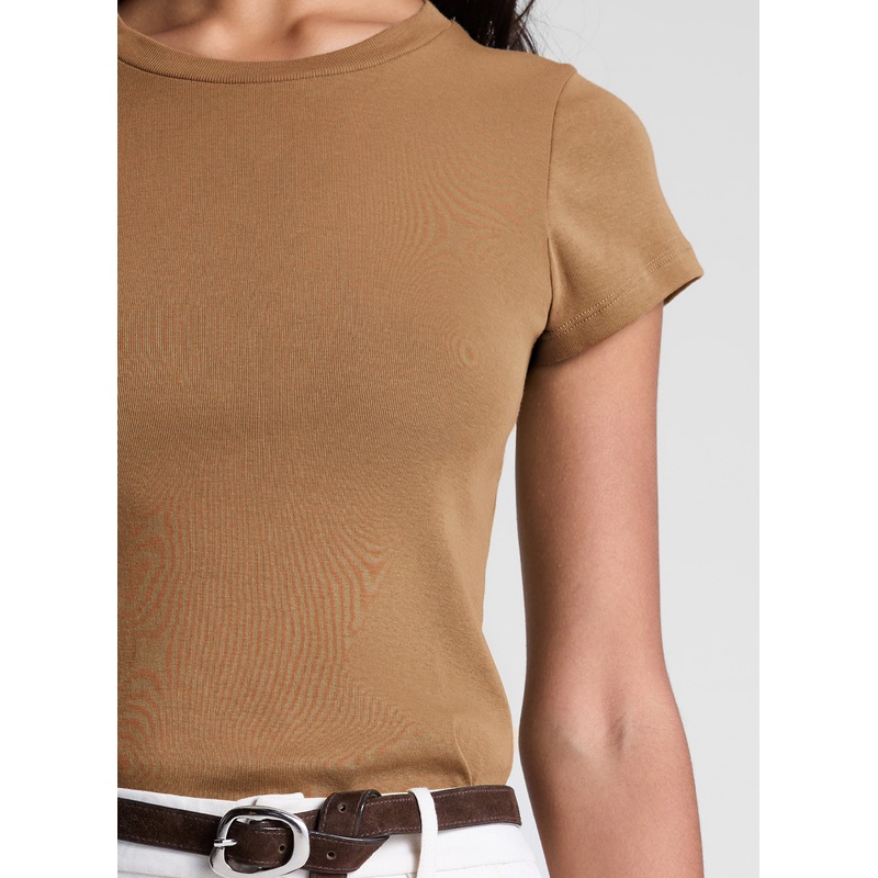 Avery Cotton Rib Baby Tee|Aged Bronze|XS|S|M|L|XL