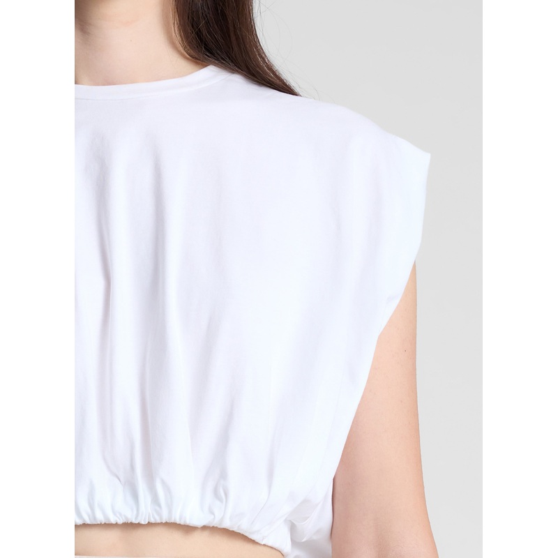 Billie Cropped Tee|White|XS|S|M|L|XL