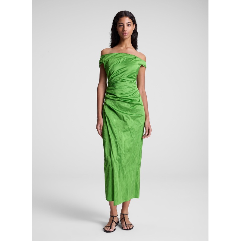 Camille Off Shoulder Satin Dress