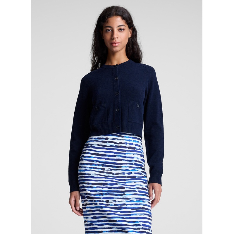 Elise Cotton Boucle Cardigan|Midnight|XS|S|M|L|XL