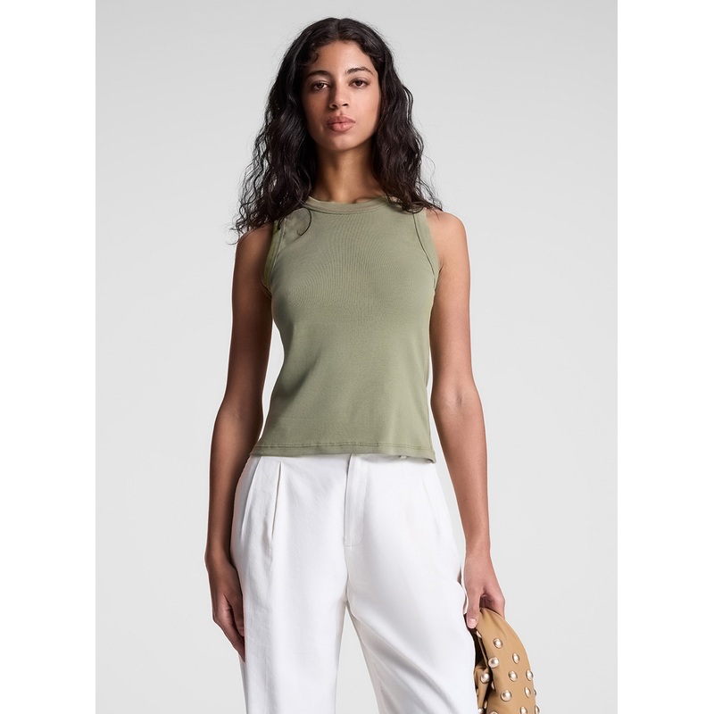 Hadley Cotton Rib Tank|Eucalyptus|XS|S|M|L|XL