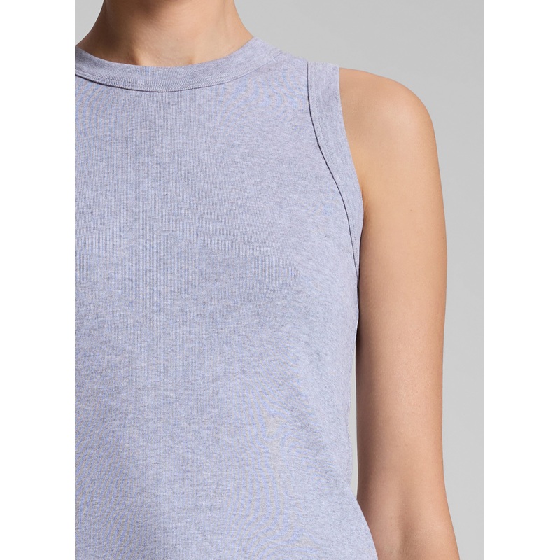 Hadley Cotton Rib Tank|Grey Melange|XS|S|M|L|XL
