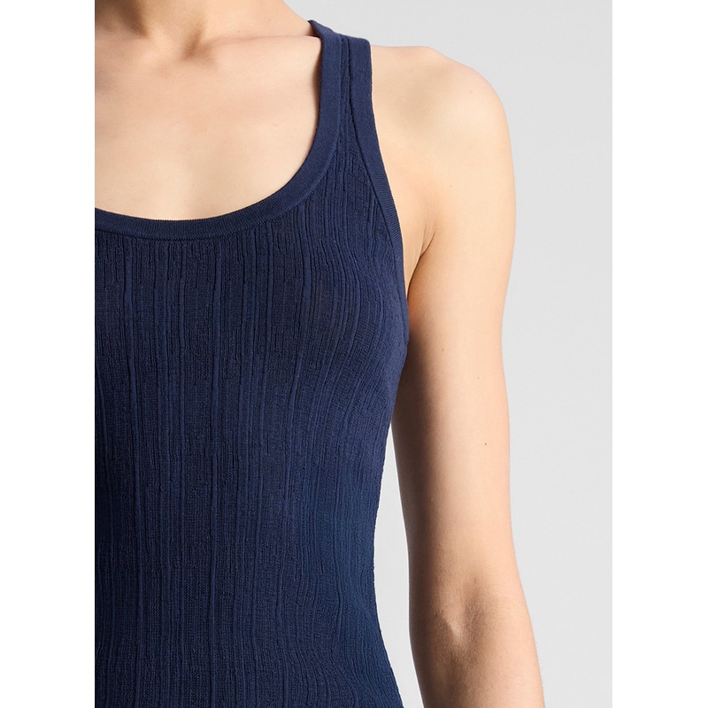 Iris Fine Cotton Knit Tank|Navy|XS|S|M|L|XL