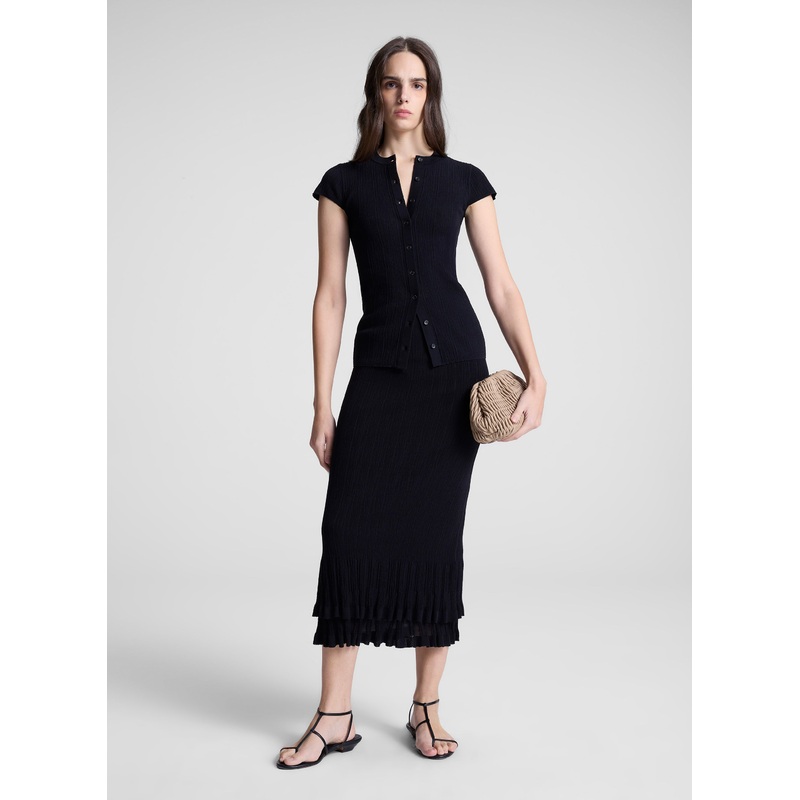 Lexi Fine Cotton Knit Midi Skirt