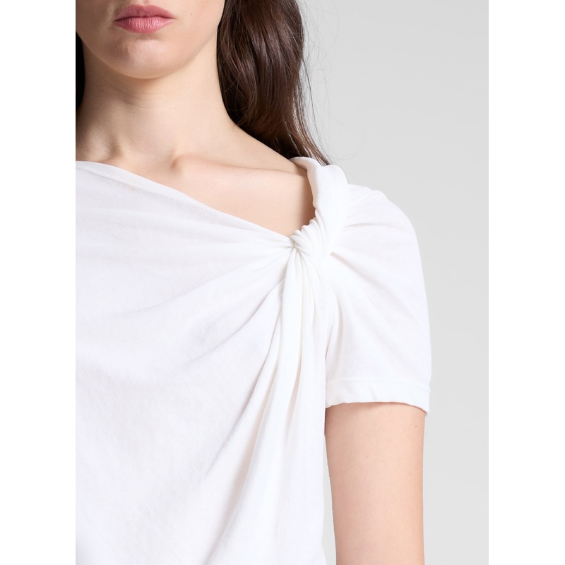 Liz Asymmetric Cotton Crepe Tee