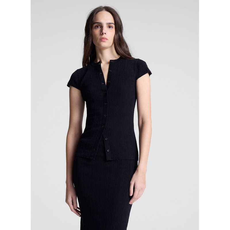 Parker Fine Cotton Cardigan|Black|XS|S|M|L|XL