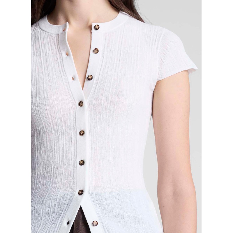 Parker Fine Cotton Cardigan|Bright White|XS|S|M|L|XL