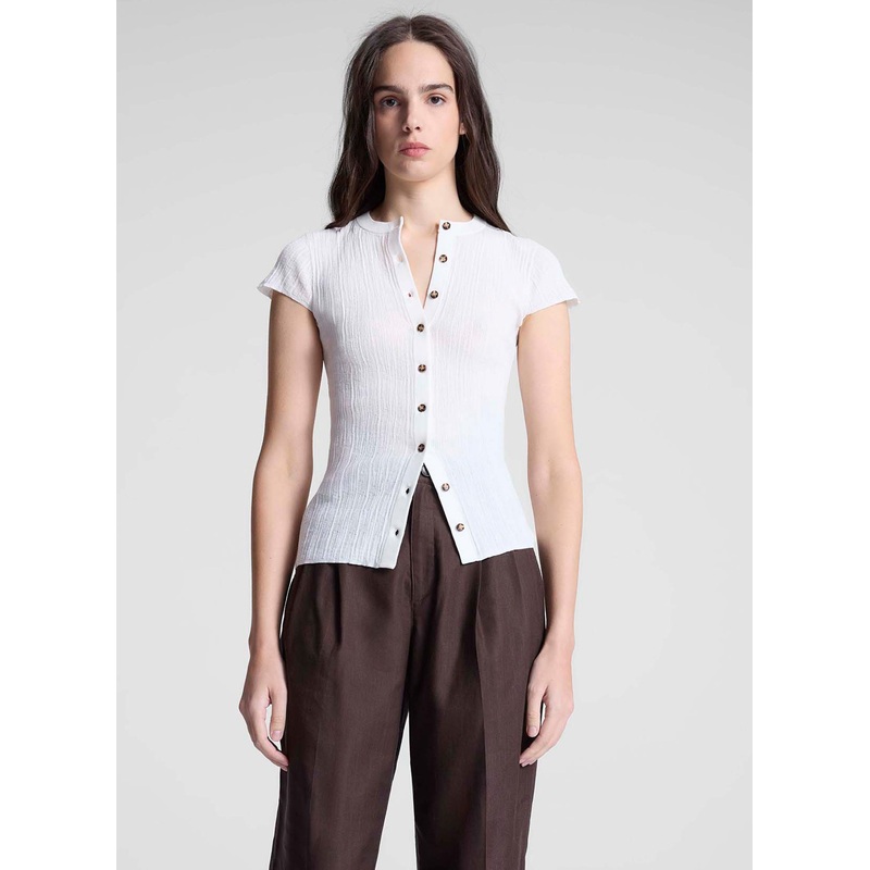 Parker Fine Cotton Cardigan|Bright White|XS|S|M|L|XL