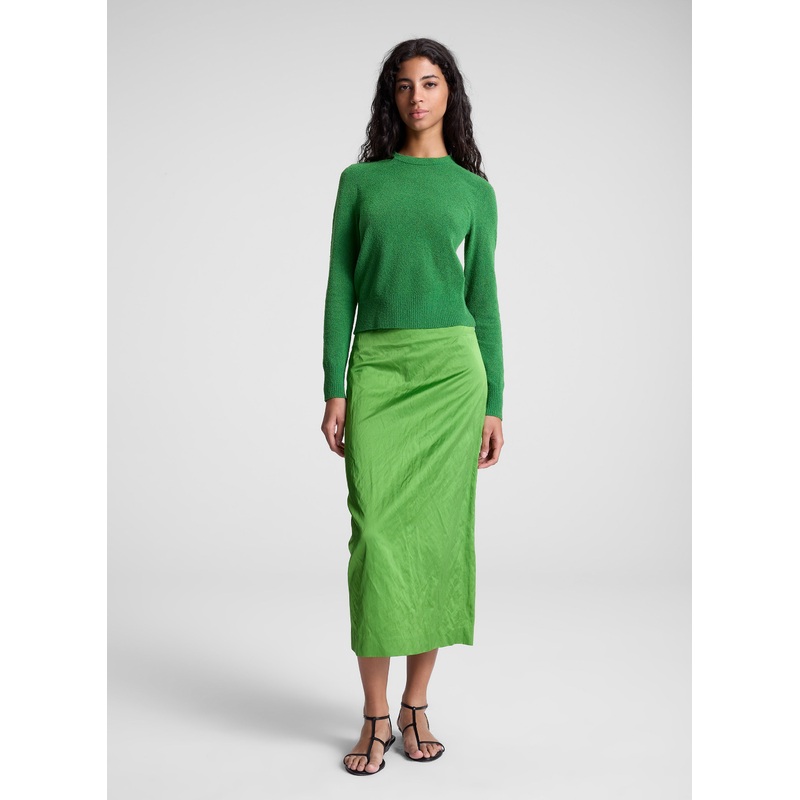 Phoebe Satin Midi Skirt|Lily Green|00|0|2|4|6|8|10|12|14