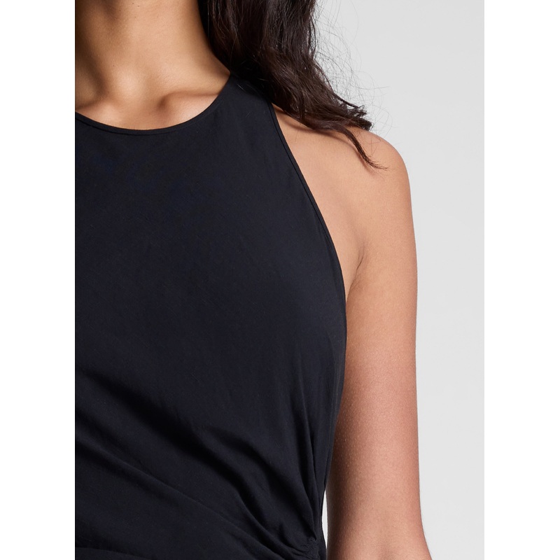 Rue Linen Mini Dress|Black|00|0|2|4|6|8|10|12|14