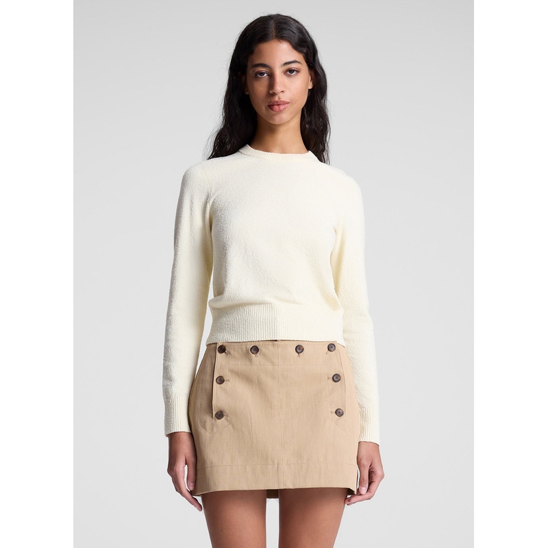 Bradley Cotton Boucle Sweater|Pale Yellow|XS|S|M|L|XL