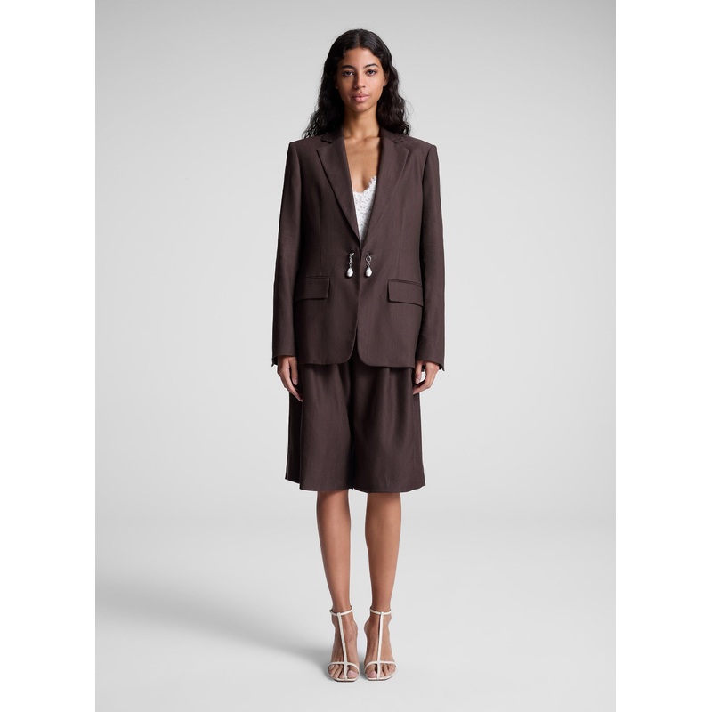 Charlie Soft Suiting Short|Dark Carob|00|0|2|4|6|8|10|12|14